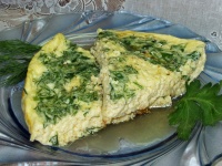Омлет с зеленью и сыром рецепт с фото