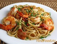 Спагетти с креветками