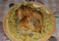 Курица с картофелем в рукаве рецепт с фото