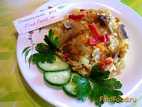 Рис с грибами и болгарским перцем рецепт с фото