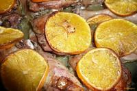 Куриные окорочка запеченные с апельсинами рецепт с фото