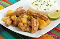 Курица с ананасами рецепт с фото
