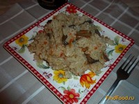 Рис с шампиньонами рецепт с фото