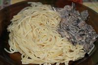 Спагетти со сливочно-грибным соусом рецепт с фото