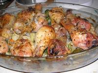 Куриные голени запеченные с овощами рецепт с фото