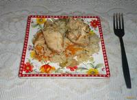 Рисовая каша с курицей и овощами в рукаве рецепт с фото