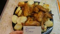 Куриные крылышки в глазури с печеным картофелем рецепт с фото