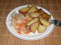 Картофель запеченный с луком рецепт с фото