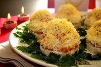 Порционный салат Мимоза рецепт с фото