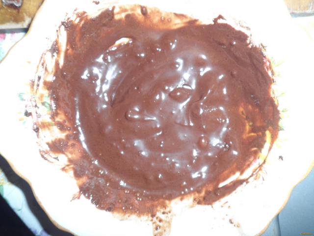Постный шоколадно-вишневый пирог рецепт с фото 15-го шага 