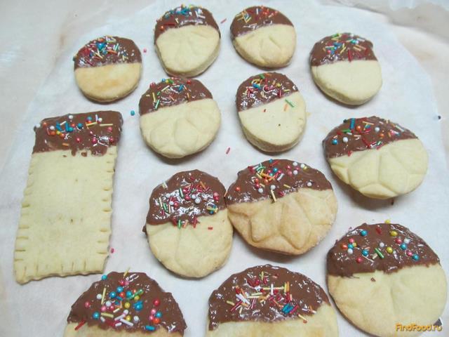 Песочное печенье в шоколаде рецепт с фото 9-го шага 