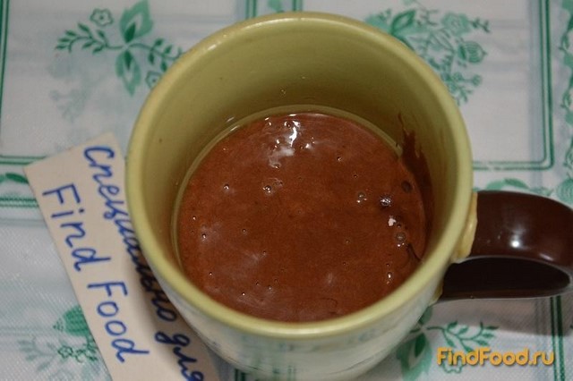 Шоколадно - кофейный кекс в кружке рецепт с фото 6-го шага 
