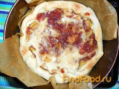 Пирог с яблоками и консервированными сливами рецепт с фото 17-го шага 