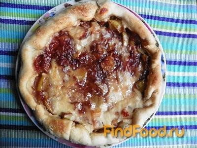 Пирог с яблоками и консервированными сливами рецепт с фото 18-го шага 