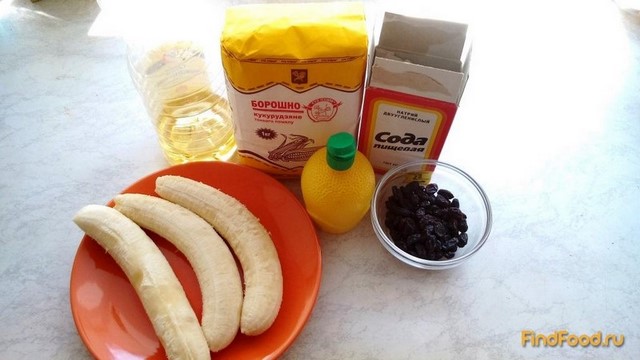 Банановое печенье с изюмом рецепт с фото 1-го шага 