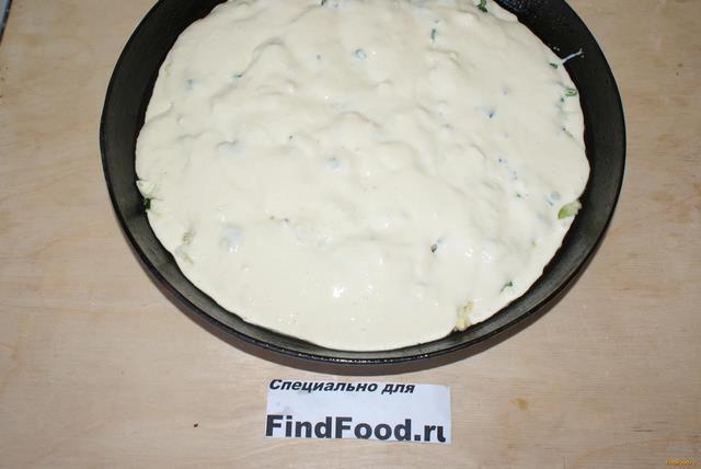 Заливной пирог с луком и яйцом рецепт с фото 8-го шага 