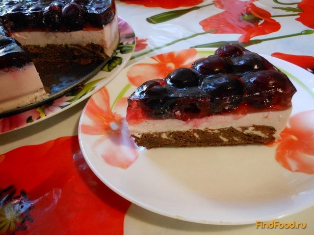 Творожно - шоколадный торт с вишней рецепт с фото 11-го шага 