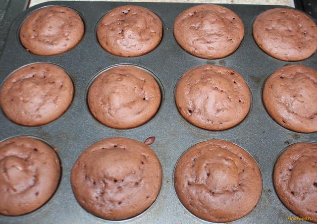 Шоколадные кексы с творожной начинкой рецепт с фото 8-го шага 