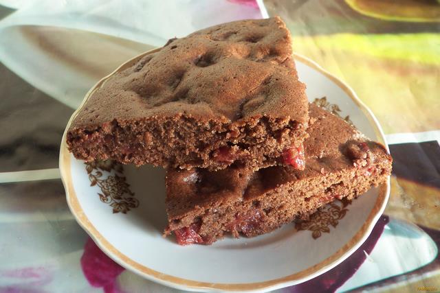 Шоколадный пирог с вишней рецепт с фото 9-го шага 