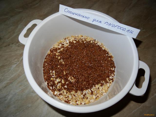 Овсяные булочки с семенами льна рецепт с фото 1-го шага 