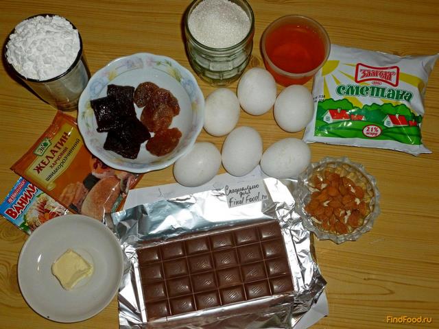 Бисквитный торт с миндалем и сметанным суфле рецепт с фото 1-го шага 