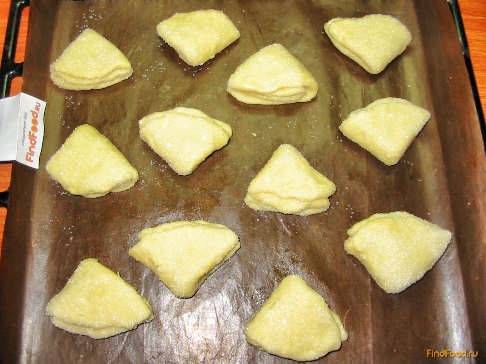 Творожное печенье Ушки рецепт с фото 7-го шага 