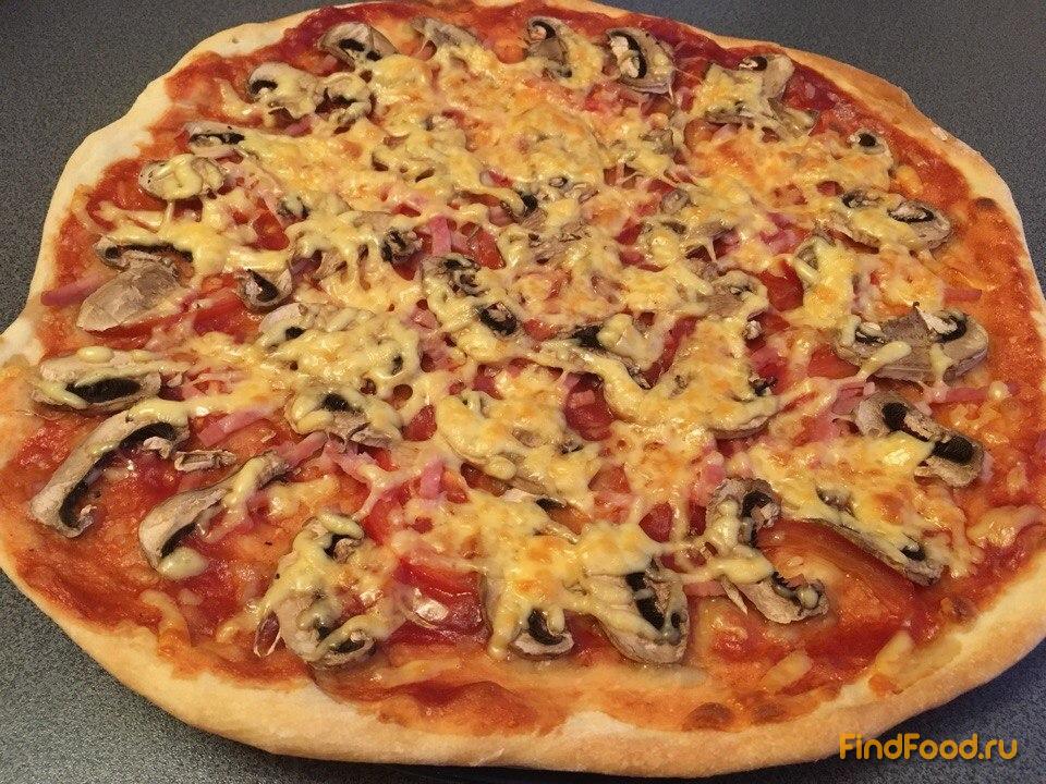 Пицца с бужениной и грибами рецепт с фото 8-го шага 