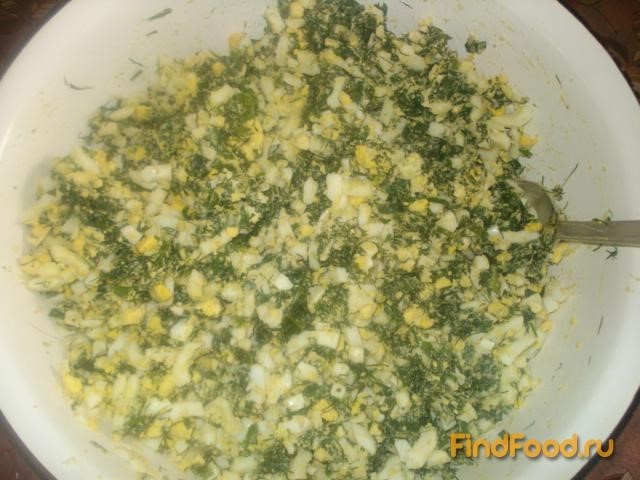 Пирожки с яйцом и зеленью  рецепт с фото 15-го шага 