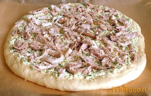 Домашняя пицца с курицей рецепт с фото 4-го шага 