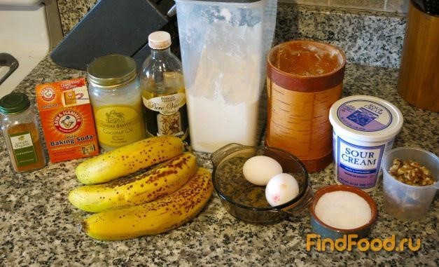 Американский банановый кекс рецепт с фото 1-го шага 