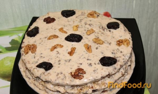 Торт с черносливом и грецкими орехами рецепт с фото 9-го шага 