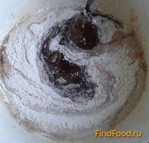Шоколадный кекс с жидкой начинкой рецепт с фото 2-го шага 