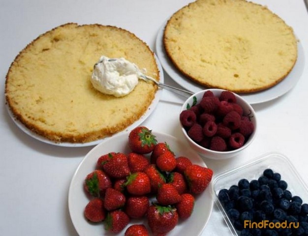 Домашний торт с фруктами рецепт с фото 2-го шага 
