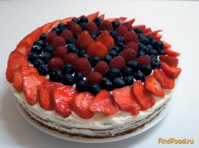 Домашний торт с фруктами рецепт с фото 3-го шага 