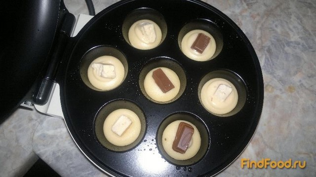 Кексы с шоколадным сердцем рецепт с фото 6-го шага 