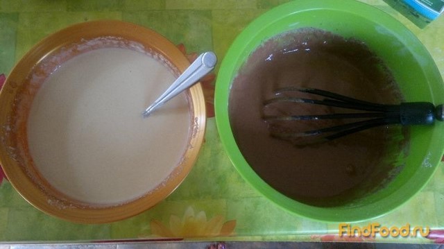 Двухцветные кексы с шоколадной начинкой рецепт с фото 1-го шага 