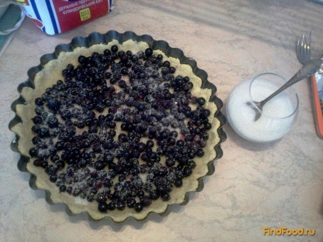 Песочный пирог с черной смородиной рецепт с фото 9-го шага 