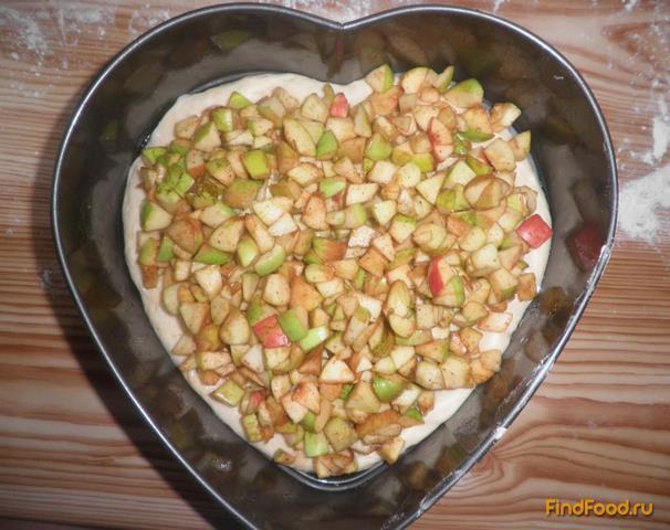 Пирог с яблоками Сердце рецепт с фото 11-го шага 