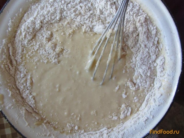 Пирог с персиковой начинкой на скорую руку рецепт с фото 5-го шага 