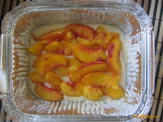Пирог с персиковой начинкой на скорую руку рецепт с фото 7-го шага 