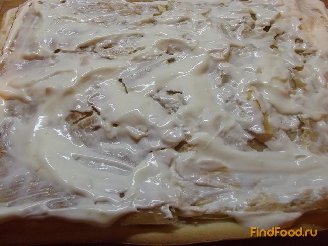 Быстрый пирог с грибами и сыром рецепт с фото 7-го шага 
