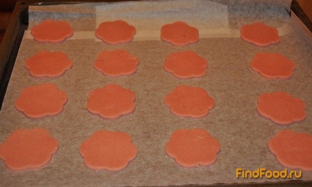 Печенье Розовые цветочки рецепт с фото 5-го шага 
