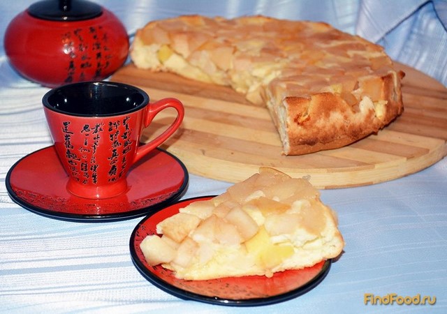 Бисквитная шарлотка с яблоками рецепт с фото 8-го шага 