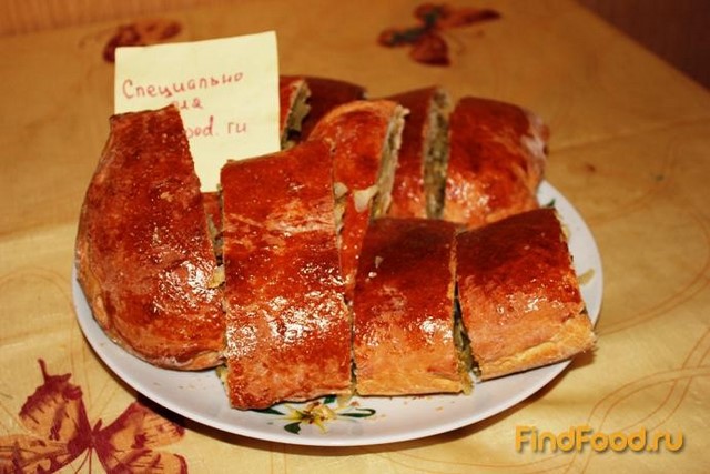 Пирог с капустой и зеленым горошком рецепт с фото 13-го шага 