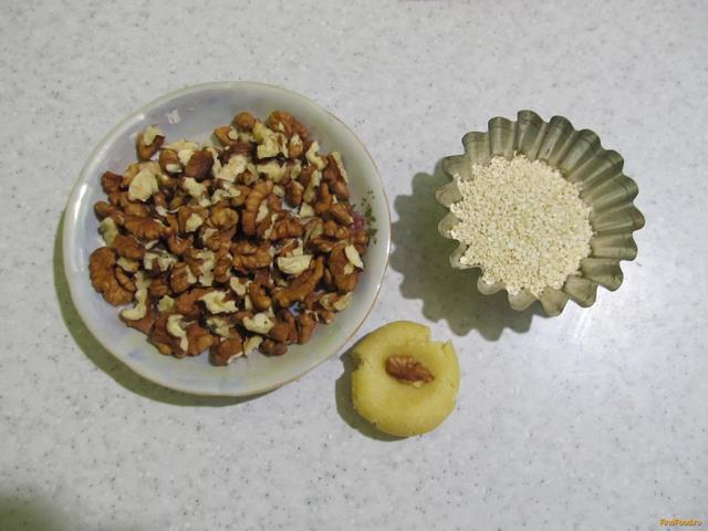 Печенье с орехами и кунжутом рецепт с фото 10-го шага 