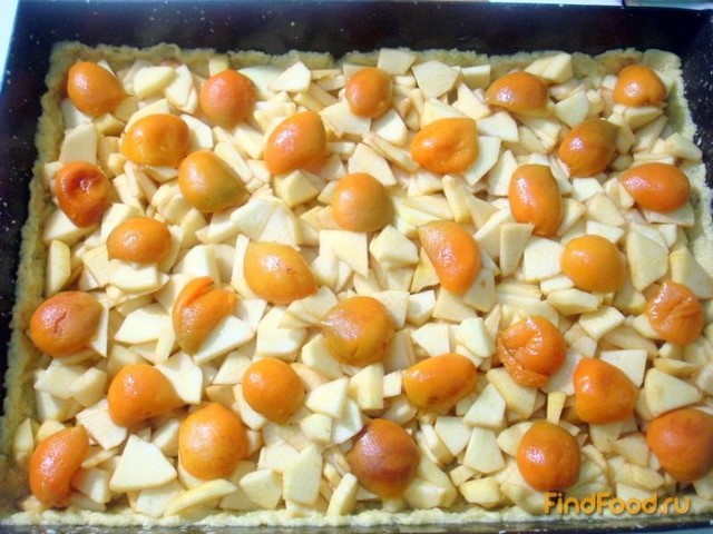 Песочный яблочно-абрикосовый пирог рецепт с фото 10-го шага 