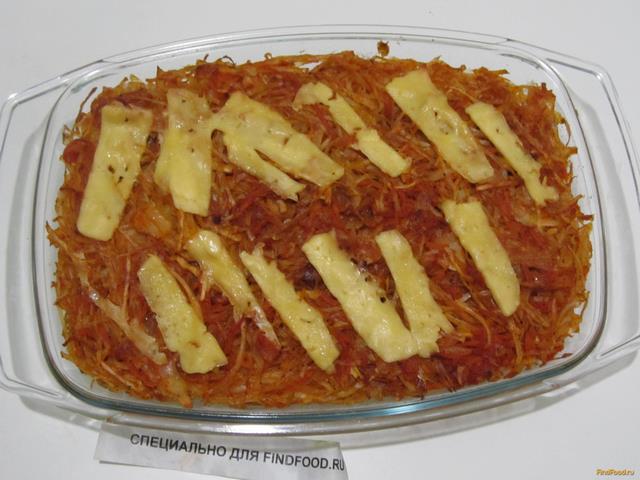 Картофельная запеканка с тушеной капустой рецепт с фото 9-го шага 