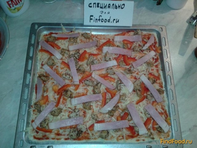 Пицца с курицей и прованскими травами рецепт с фото 8-го шага 
