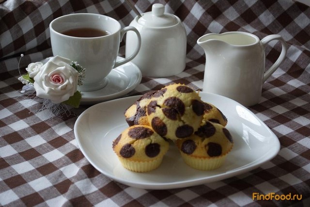Кексы в горошках к чаю рецепт с фото 8-го шага 