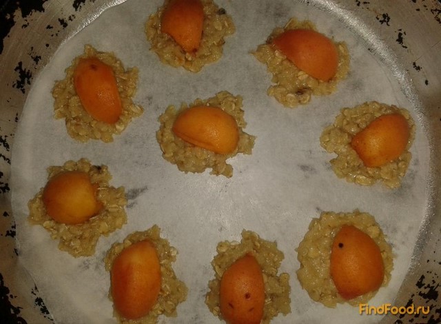 Овсяное печенье с абрикосами рецепт с фото 6-го шага 
